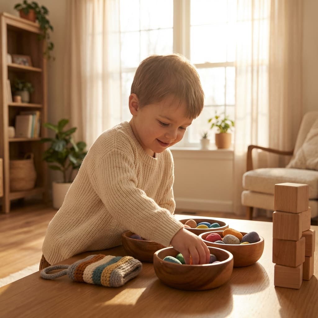 Child learning at home
